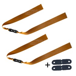 Gumy płaskie trapezowe TheraBand | 20/12mm | 25cm + skórzane koszyczki gratis